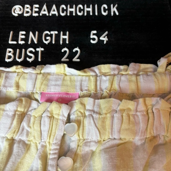 NWT Stoney Clover Lane X Target Yellow Stripe Jumpsuit Romper Women's XLarge 1X - Picture 10 of 10